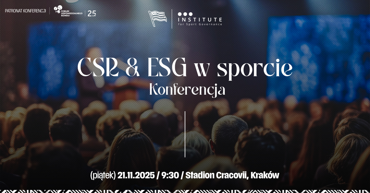 Konferencja CSR & ESG w sporcie już 21 listopada na stadionie Cracovii!