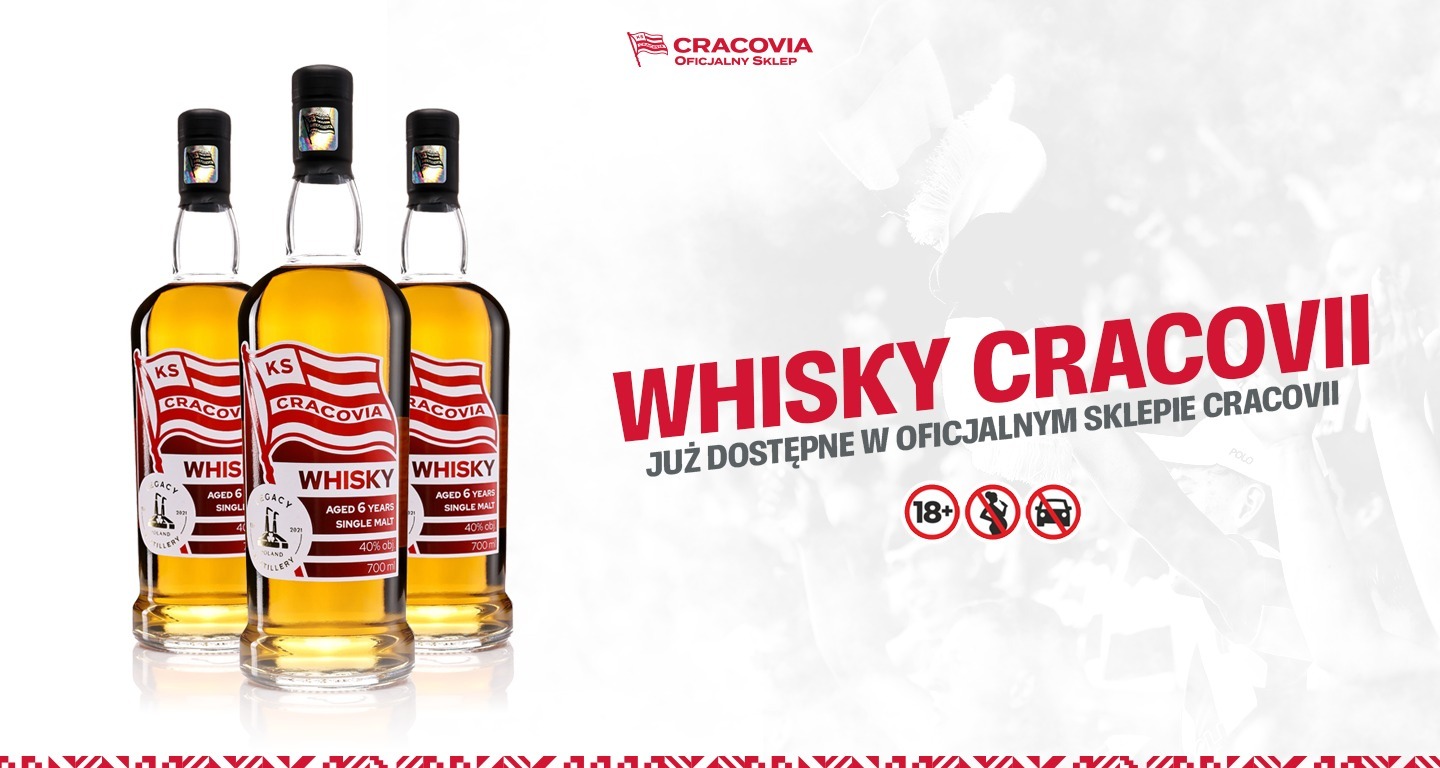 Nowe pasiaste Whisky - współpraca Cracovii i Legacy Distillery