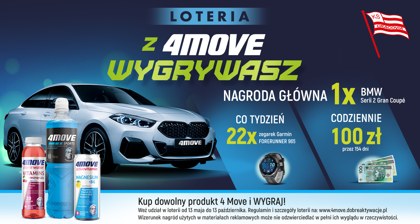 Wielka loteria sponsora Cracovii. Wygrywaj z 4MOVE!