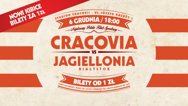 Bilety na mecz z Jagiellonią Białystok w sprzedaży internetowej