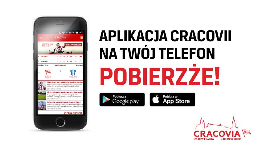 Już jest oficjalna aplikacja Cracovii! Pobierzże i korzystajże!
