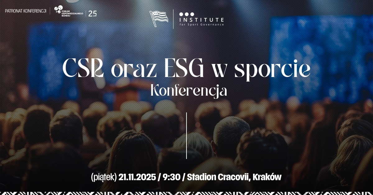 Konferencja CSR oraz ESG w sporcie już 21 listopada na stadionie Cracovii!