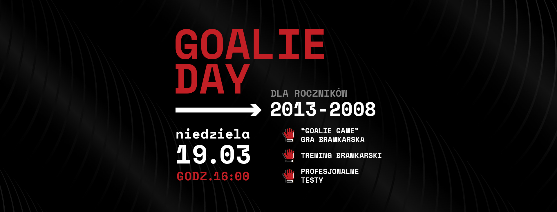 Pierwsza edycja Goalie Day już w niedzielę, 19. marca!