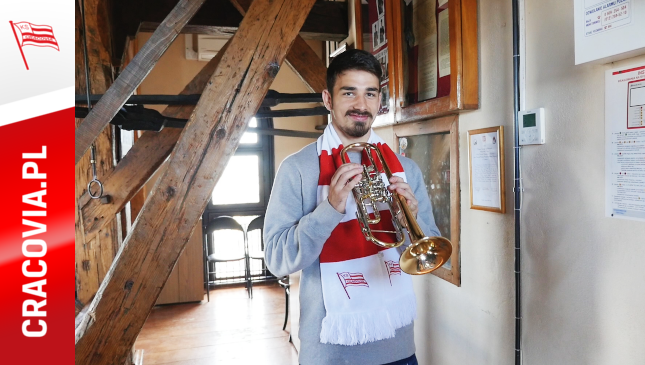 Wizyta Sergiu Hanki na Wieży Mariackiej po wygranych Derbach