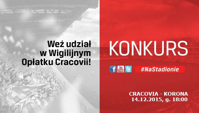 KONKURS: Przyjdź na mecz z Koroną, zrób zdjęcie i wygraj udział w Wigilijnym Opłatku Cracovii!