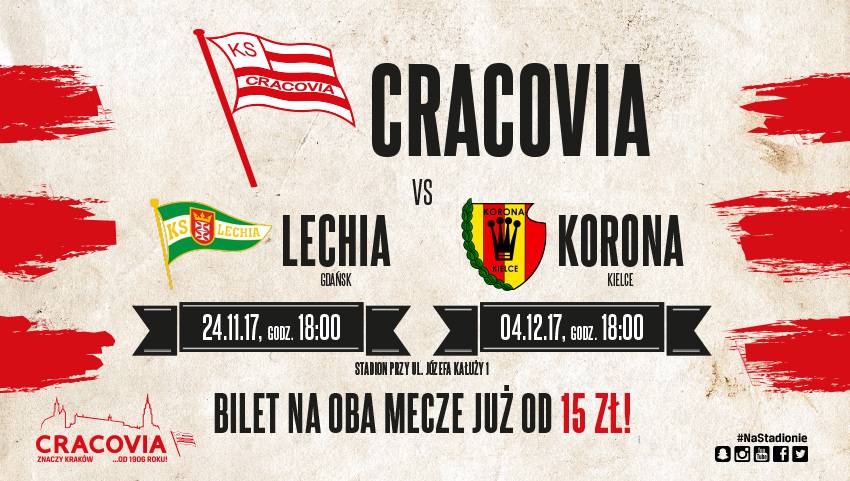 Pakiety biletowe na mecze z Lechią i Koroną w sprzedaży! Wejściówki na oba spotkania już od 15zł!