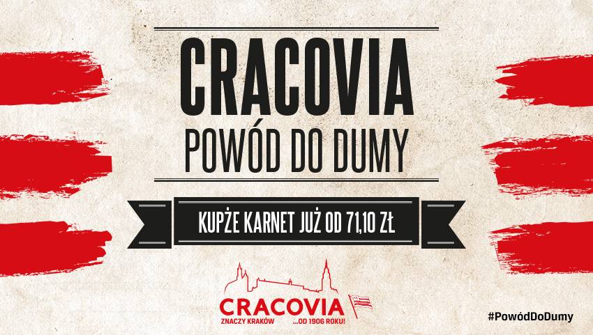 Trwa sprzedaż karnetów i biletów w nowym systemie! Zapraszamy na bilety.cracovia.pl