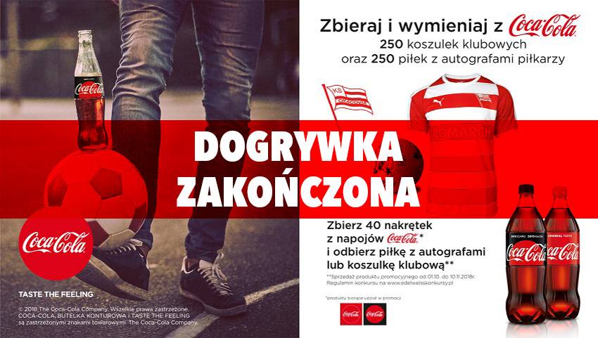 Dodatkowa pula koszulek od Coca-Coli została wyczerpana