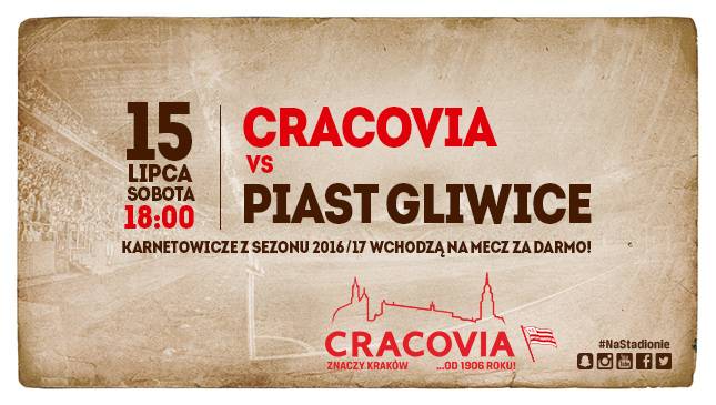 Przed Cracovia - Piast: Karnetowicze wchodzą za darmo. Bilety w sprzedaży od niedzieli!
