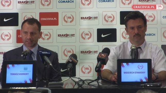 Konferencja prasowa po meczu Cracovia - Olimpia (VIDEO)
