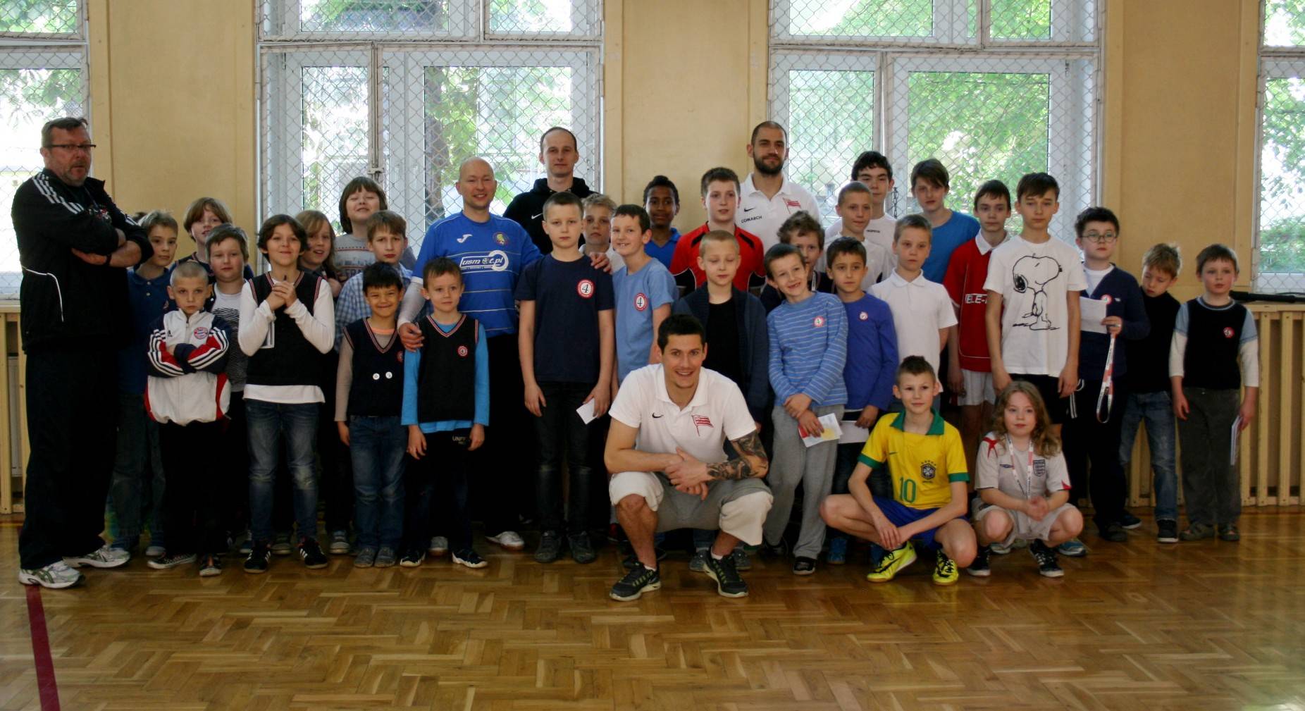 "Lekcja WF-u z Cracovią" w SP4 w Krakowie [FOTO]