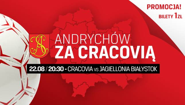 Andrychów za Cracovią: Na mecz z "Jagą” za złotówkę!