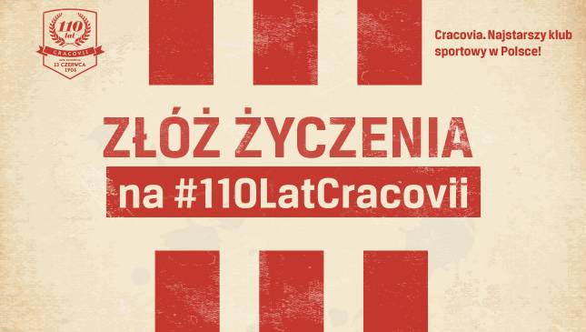 Złóż życzenia na #110LatCracovii!
