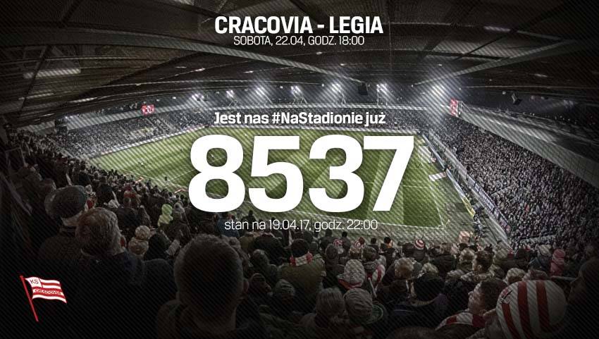 Cracovia - Legia: Jest nas już ponad 8500 #NaStadionie!