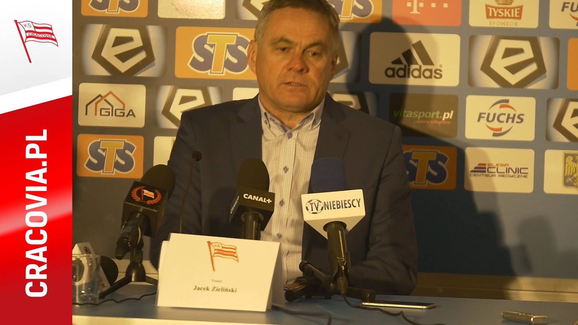 Trener Jacek Zieliński po meczu z Ruchem Chorzów