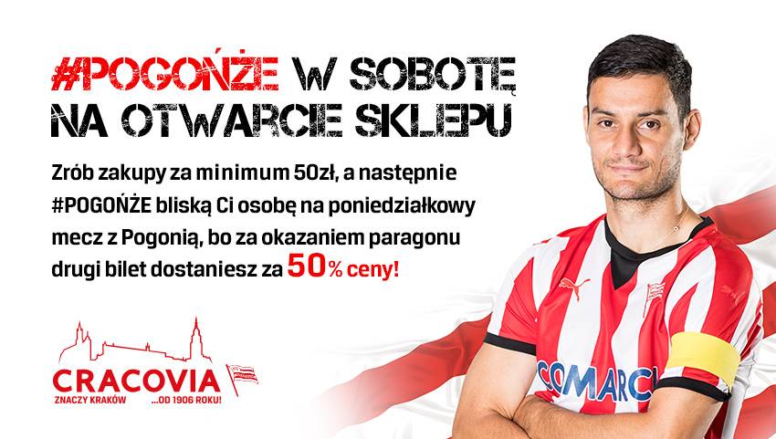 #Pogońże na otwarcie sklepu i otrzymajże zniżkę na Pogoń!