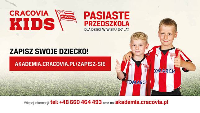 Zapisz swoje dziecko do piłkarskiego przedszkola Cracovia Kids