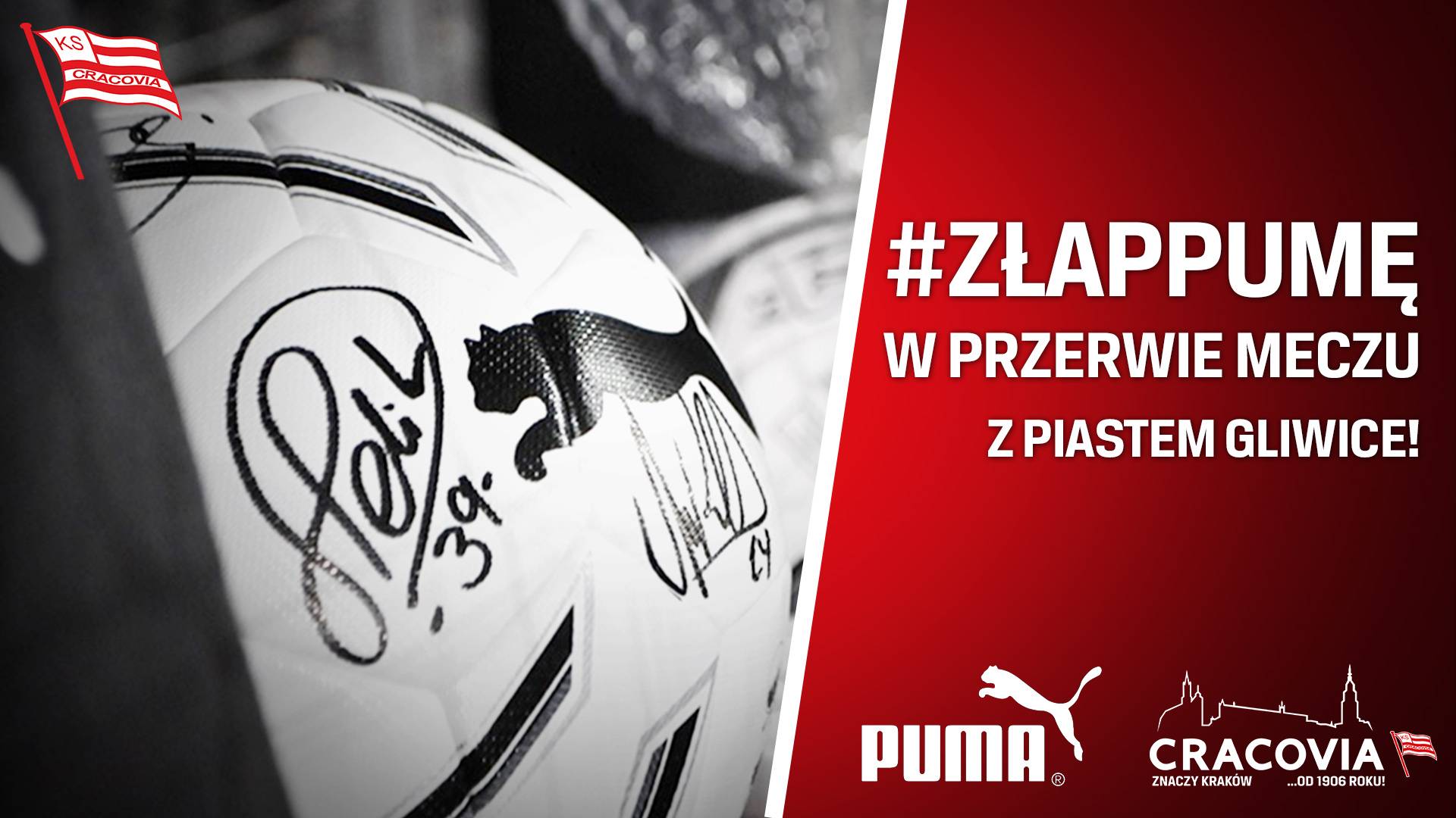 #ZłapPumę na meczu z Piastem Gliwice!