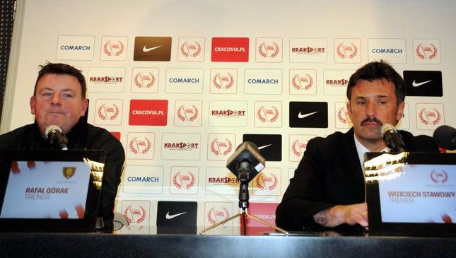 Konferencja prasowa po dzisiejszym meczu Cracovii z GKS-em Katowice